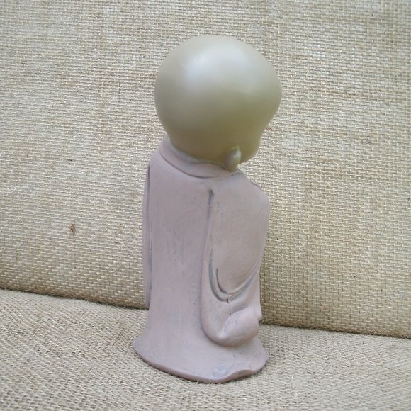 Standing Buddhist Monk Resin Figurine - Picture 4 of 16